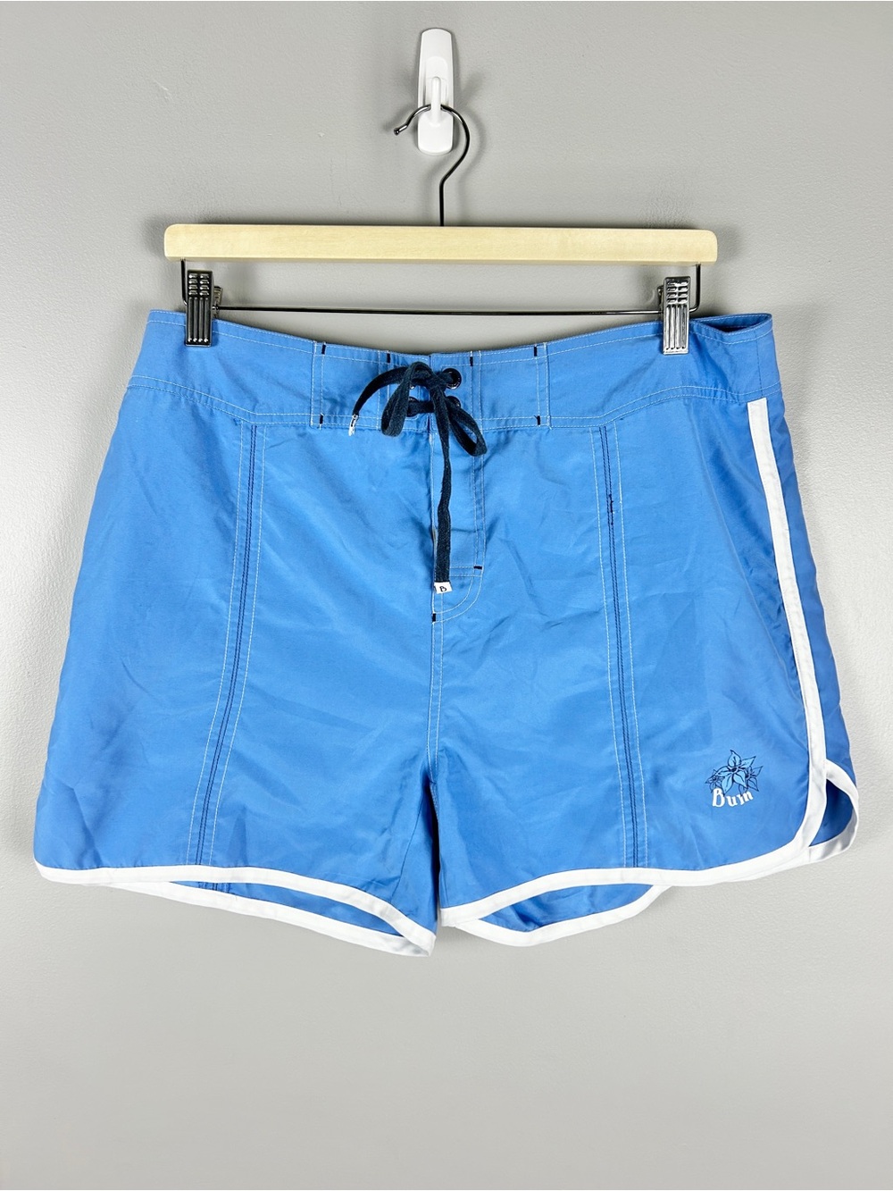 VINTAGE Y2K Surf Board Shorts Lg Blue Hawaiian Beach Retro Vacation‎ Coastal